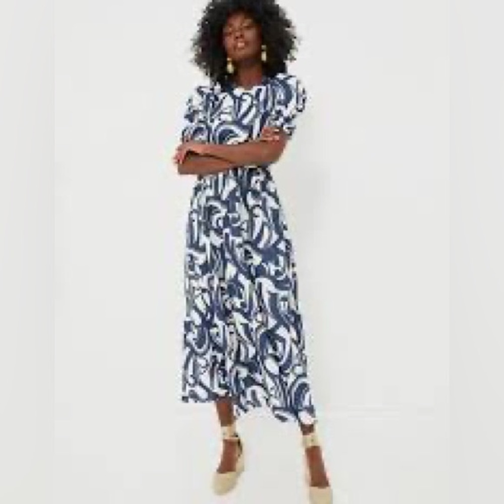 Hyacinth Navy & White Wilhelmina Dress